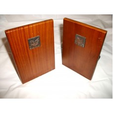 Home Office Decor Pegasus Symbol Wooden Bookends Set pre owned FREE Shipping   332742200229